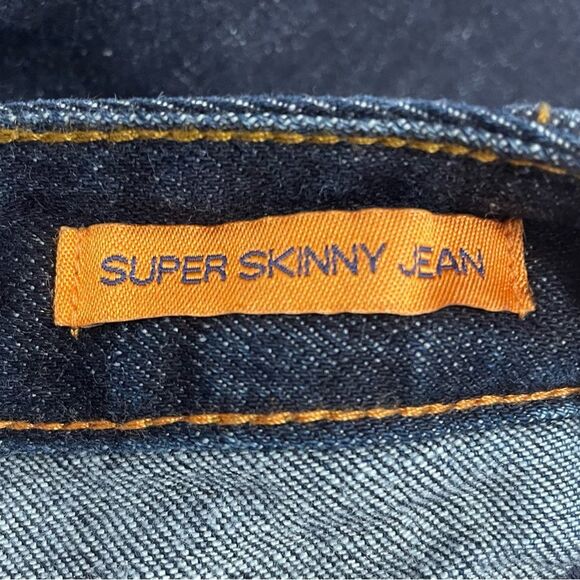 Tory Burch Jeans Low Rise Super Skinny Dark Rinse Wash Extra Long Size 28 | 6 - Picture 12 of 15